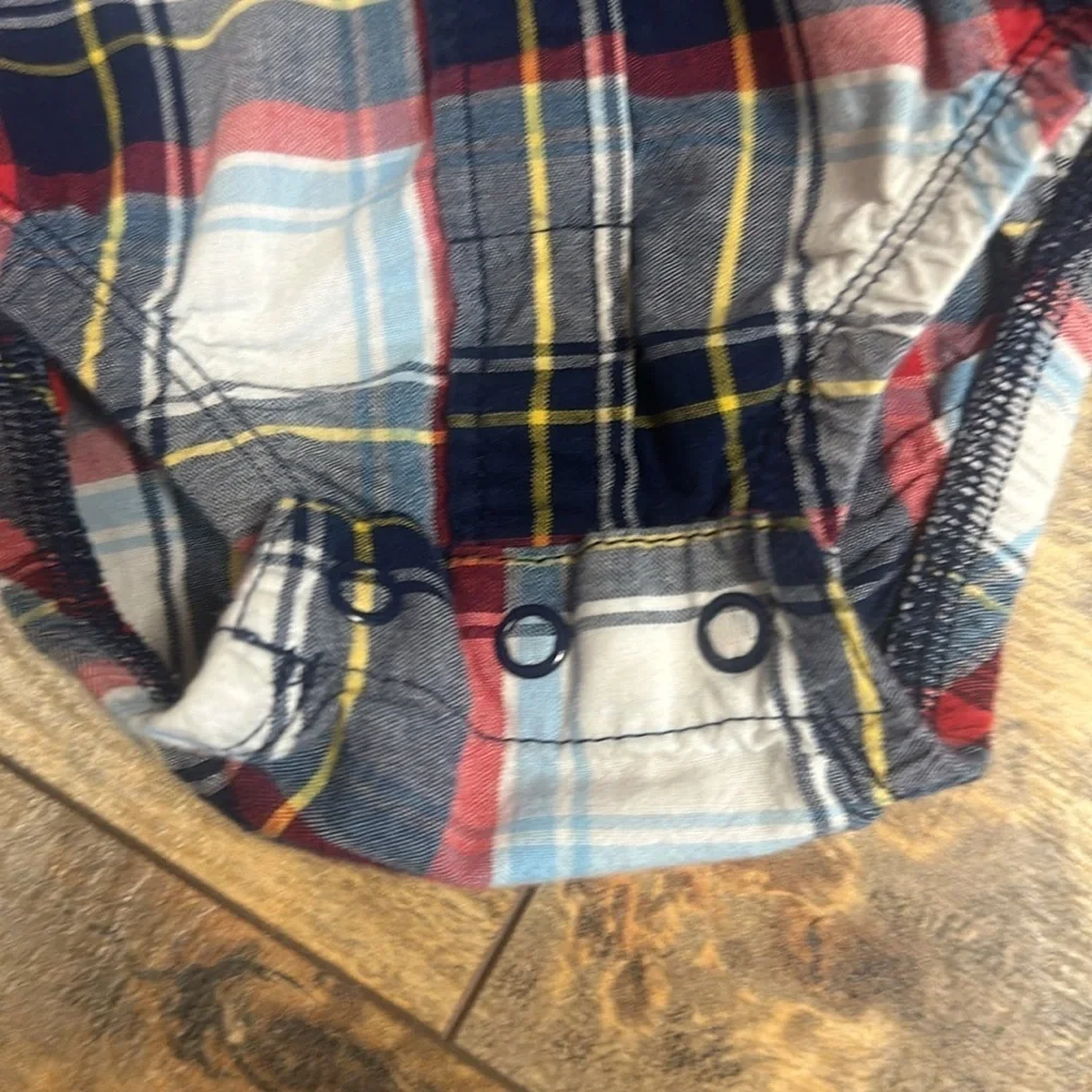CARTER’S Plaid Button-Down Bodysuit, Size 12M, EUC